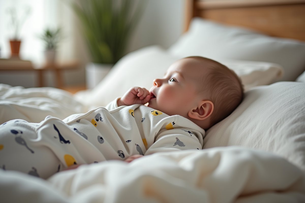 Bebe garcon dans sa chambre scandinave moderne