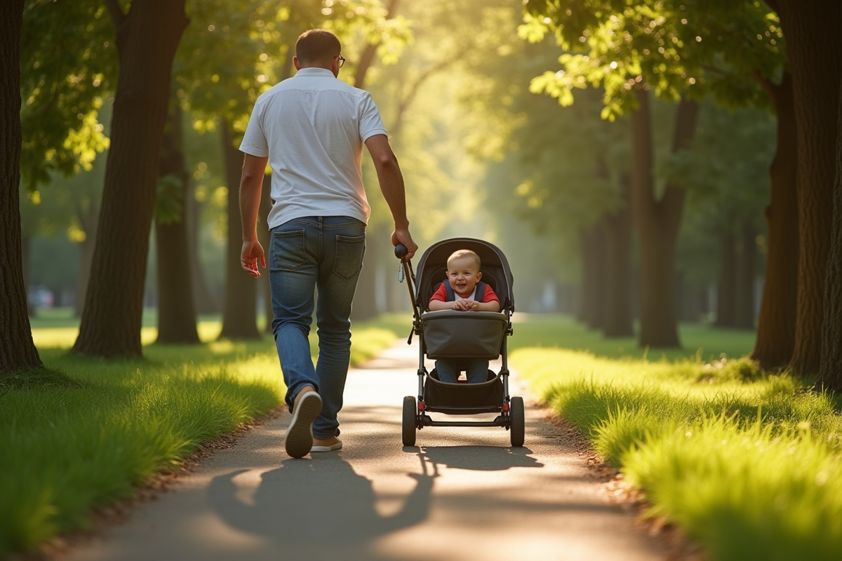 Père et enfant profitant d