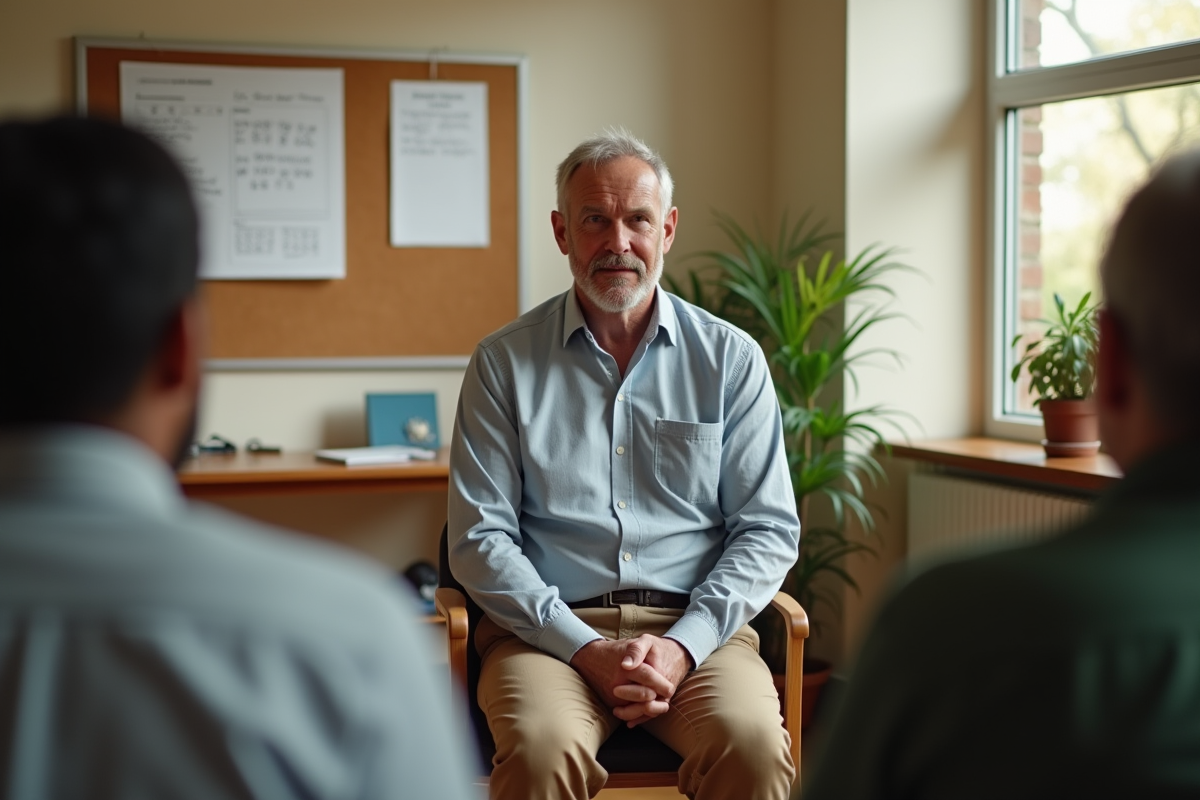 Père attentif lors d